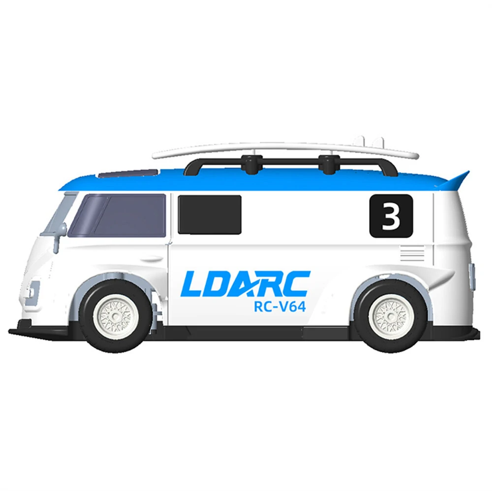 LDARC V64 1/64 2.4G RWD RC Car Mini Drift Flat On-Road LED Lights LC01 Chassis Micro Van Vehicles Models Full Proportional Remote Control Racing Toys 80 Minutes Playing Time - Image 5