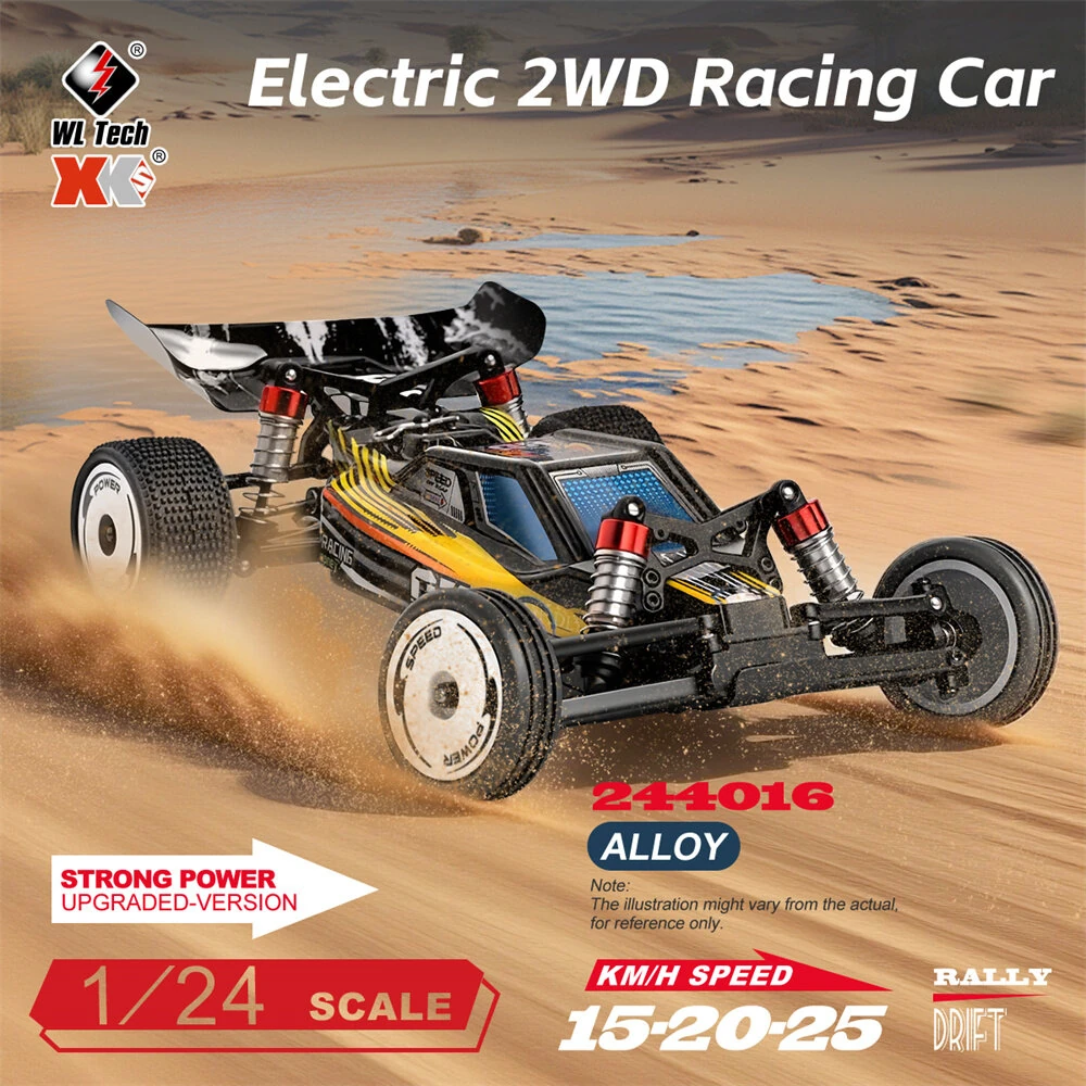 Wltoys 244016 RTR 1/24 2.4G 2WD RC Car Full Proportional High Speed Electric Racer with Gyro Cruise Control Three Speeds Vehicles Models Toys - Image 2