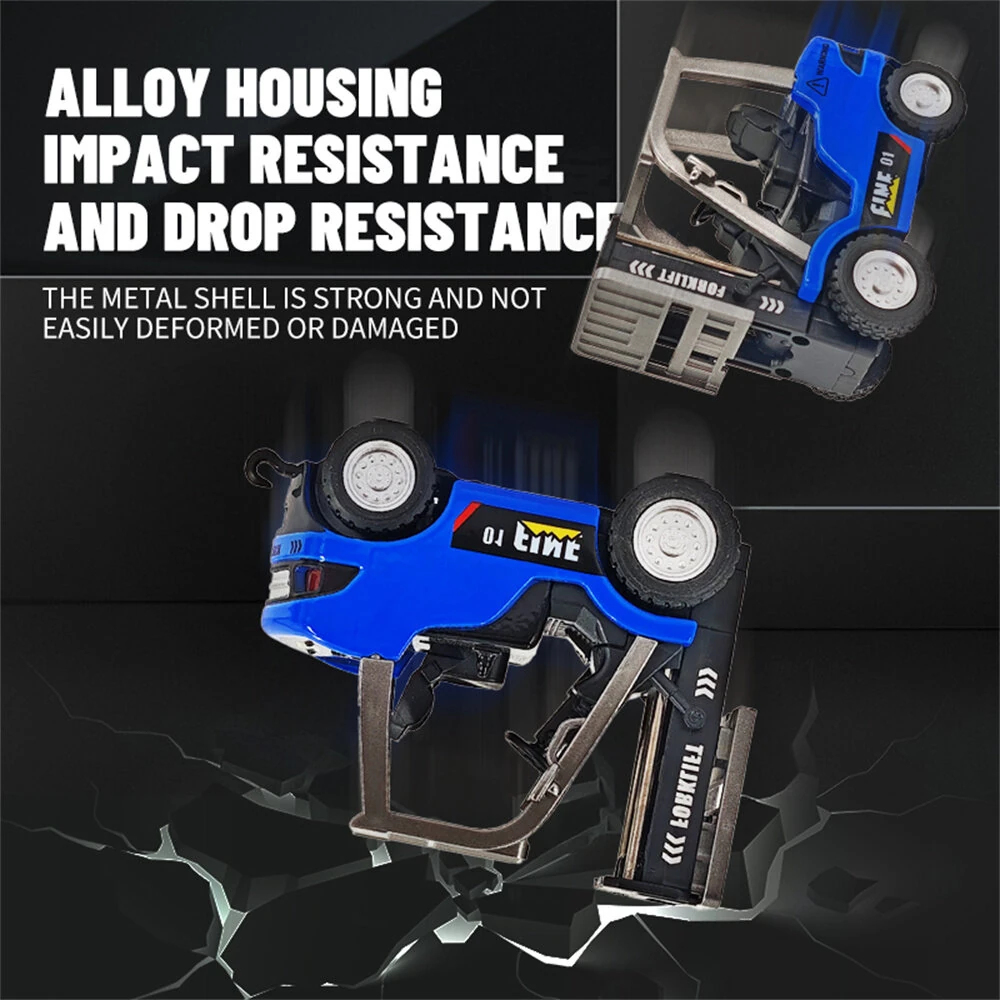 TRASPED HG4-244 RTR 1/64 2.4G Mini RC Car Alloy Forklift with Trailer Suppprt App Remote Control LED Light Sound Engineering Vehicle Desktop Toys Model Collection Gift For Boys - Image 2