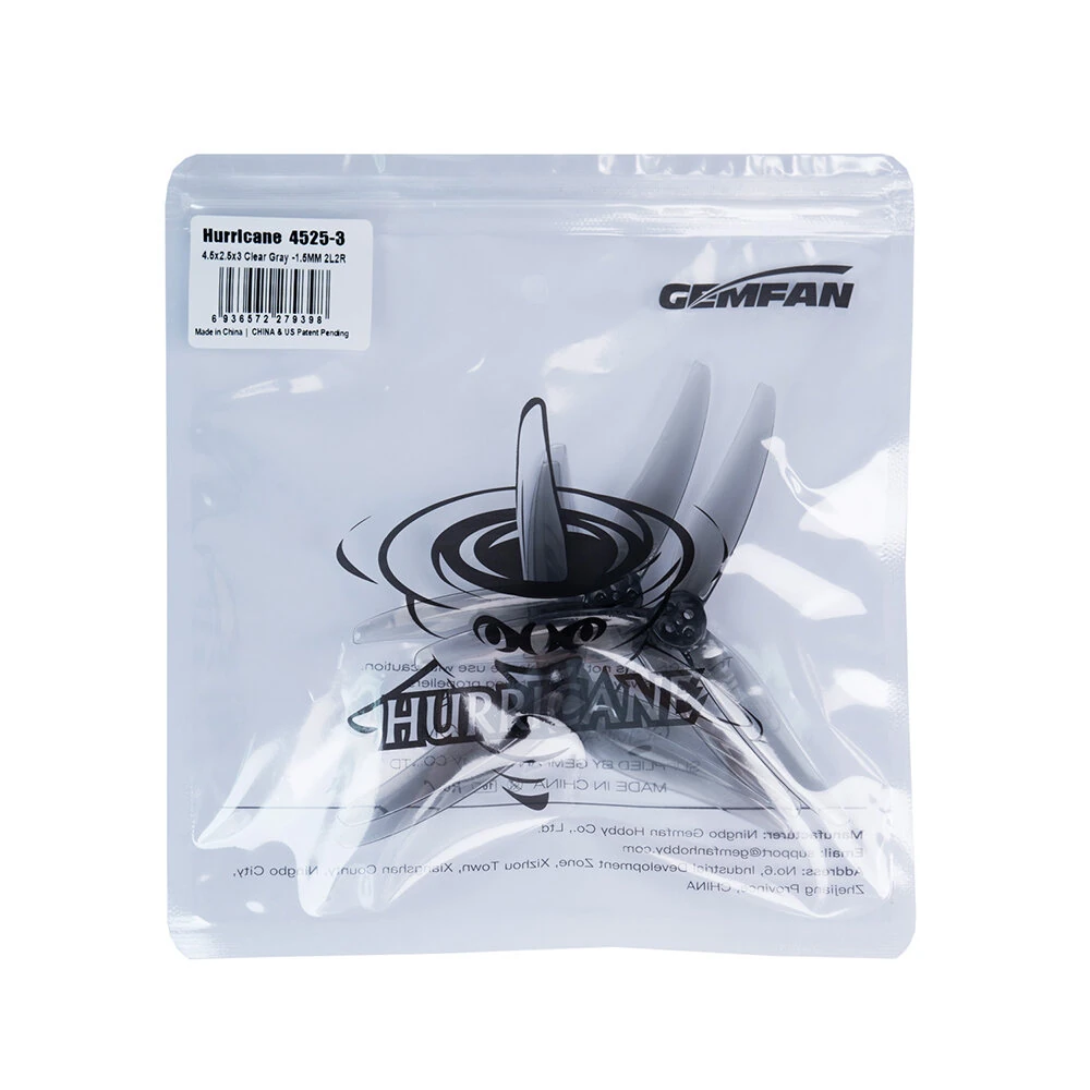 2 Pairs / 6 Pairs Gemfan 4525-3 4525 4.5 Inch 3-blades PC Propeller 1.5mm 3 Holes for Long Range RC Drone FPV Racing - Image 5