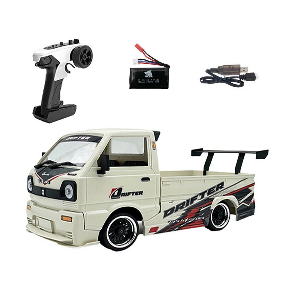 WPL D14S MINI 1/10 2.4G 4WD Full Scale Brushless On-Road Electric RC Car Truck Vehicle Models With Surround - Image 5