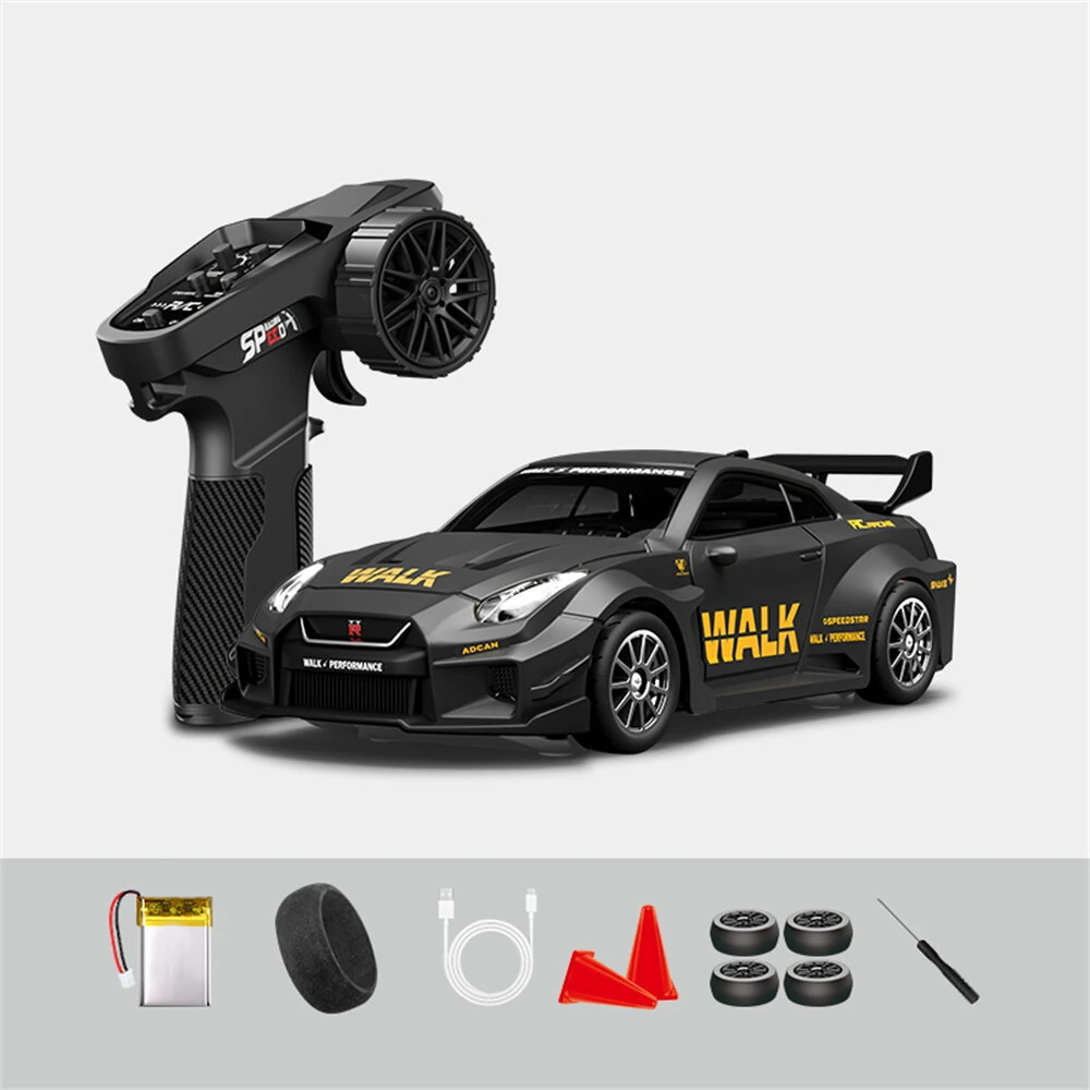 Hstar D43-02 RTR 1/43 2.4G 4WD Drift RC Car Gyro Mini Full Proportional Alloy Body Shell LED Light Remote Control High-Speed Motor On-Road Racing Vehicle Model Boys Gifts Toys - Image 2