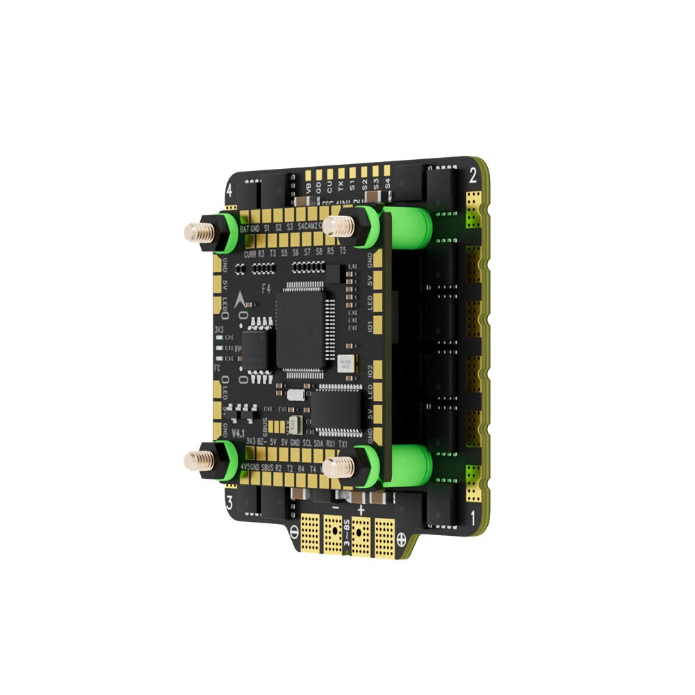 30.5mm x 30.5mm Aocoda-RC F4100 V4 AM32 Stack Build-in F405 V4 Flight Controller & 100A 3-8S ESC for FPV Racing Drone
