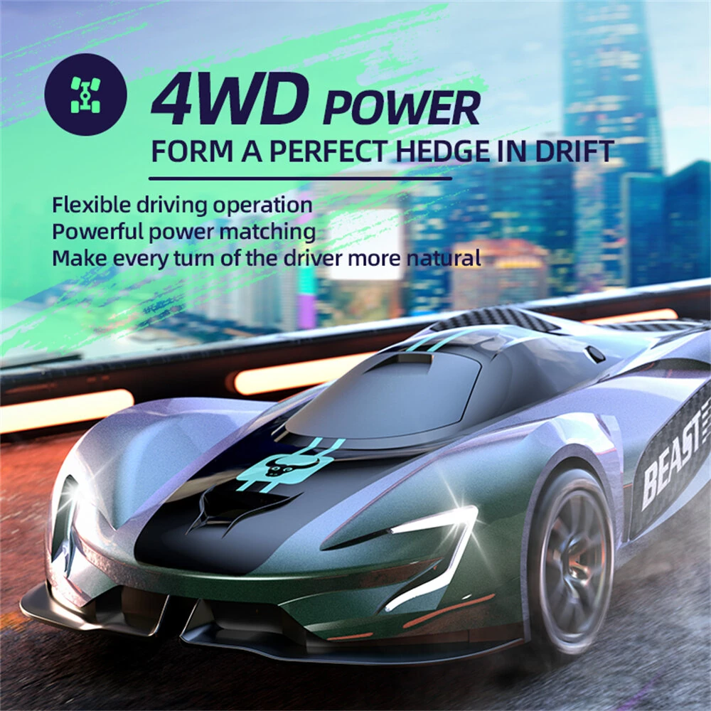 ZLL SG208 PRO RTR 1/24 2.4G 4WD Drift RC Car High Speed 360 Rotation Music Stunt LED Light On-Road Racing Vehicles Models Toys - Image 8