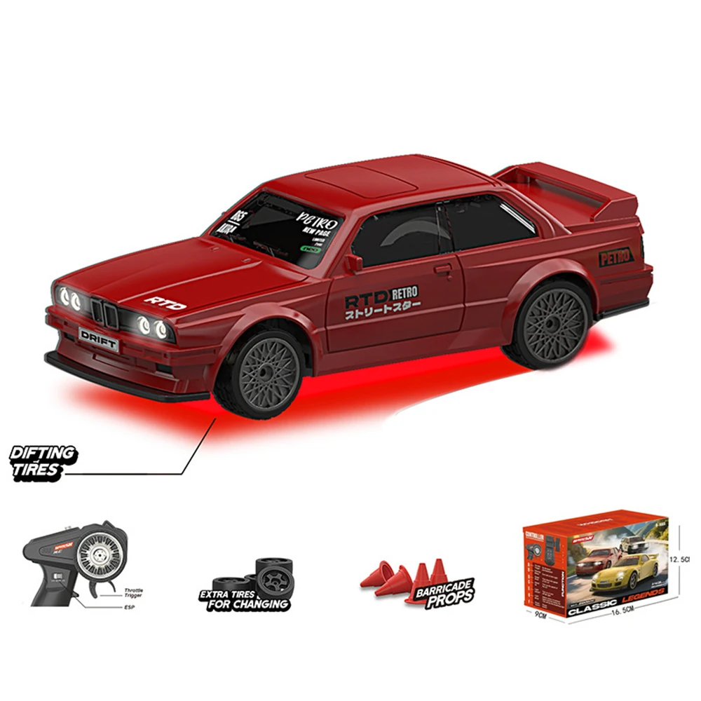 K1/K2/K3 RTR 1/43 2.4G 4WD Mini Drift RC Car Race LED Light Full Scale Desktop Remote Control High-Speed Motor On-Road Racing Vehicle Model Boys Gifts Toys - Image 6