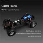 LDRC 18401 PRO RTR 1/18 2.4G 4WD FOC Sensored Brushless RC Car Rock Crawler Off-Road Climbing Truck LED Light Full Proportional Vehicles Models Metal Drive Shaft Oil Shocks Toys