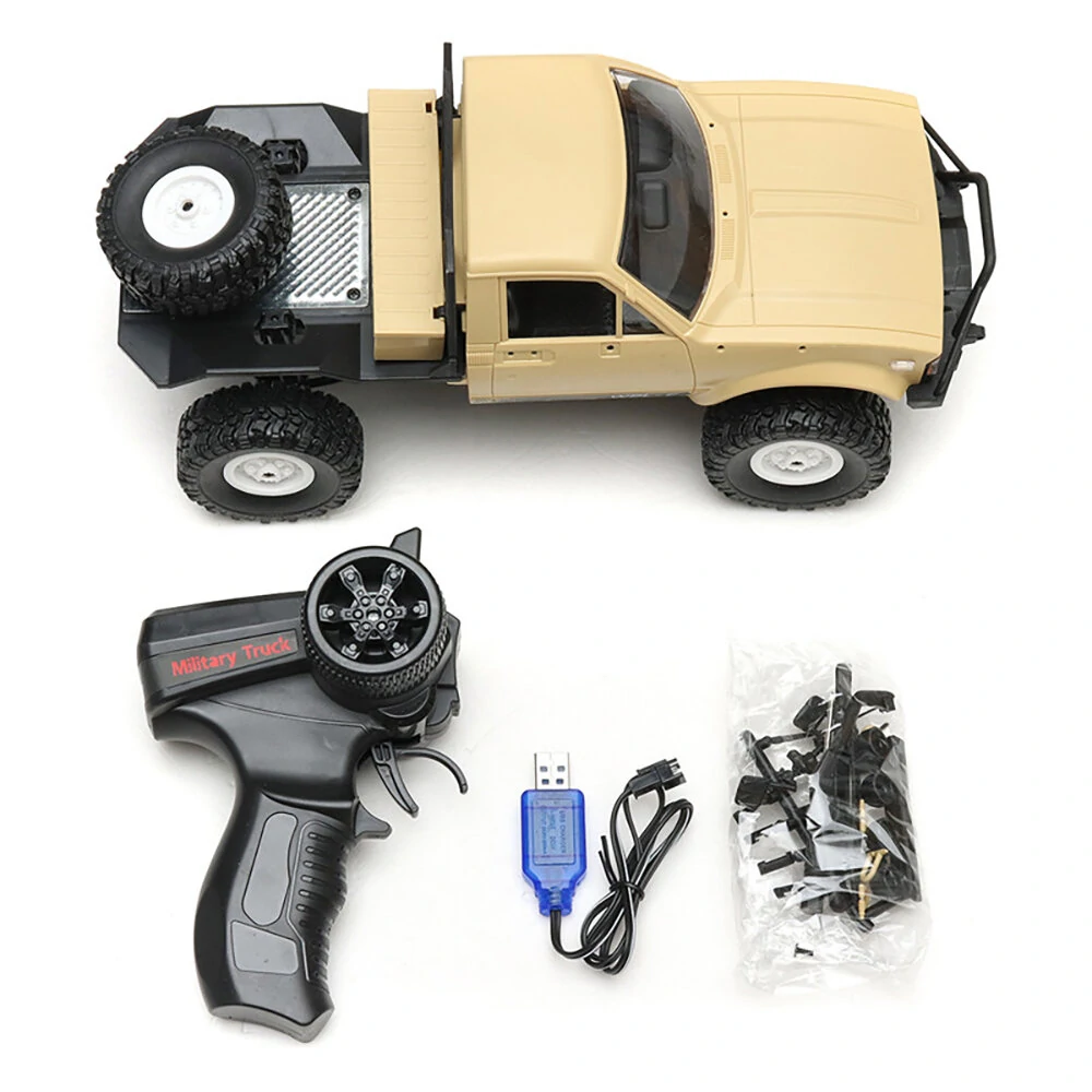 WPL C14 upgrade 1/16 2.4G 4WD Off Road RC Military Car Rock Crawler Truck With LED Full Proportional Control RTR Toys - Image 7