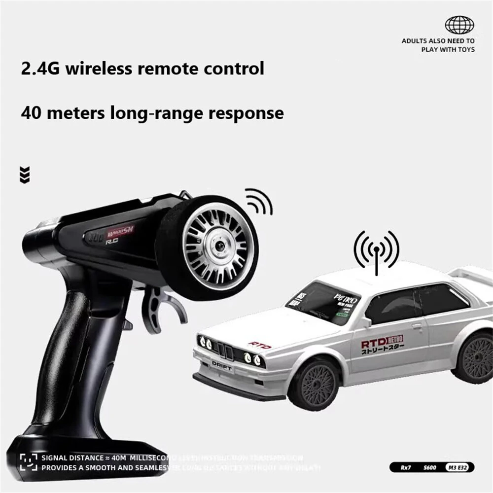 K1/K2/K3 RTR 1/43 2.4G 4WD Mini Drift RC Car Race LED Light Full Scale Desktop Remote Control High-Speed Motor On-Road Racing Vehicle Model Boys Gifts Toys - Image 2