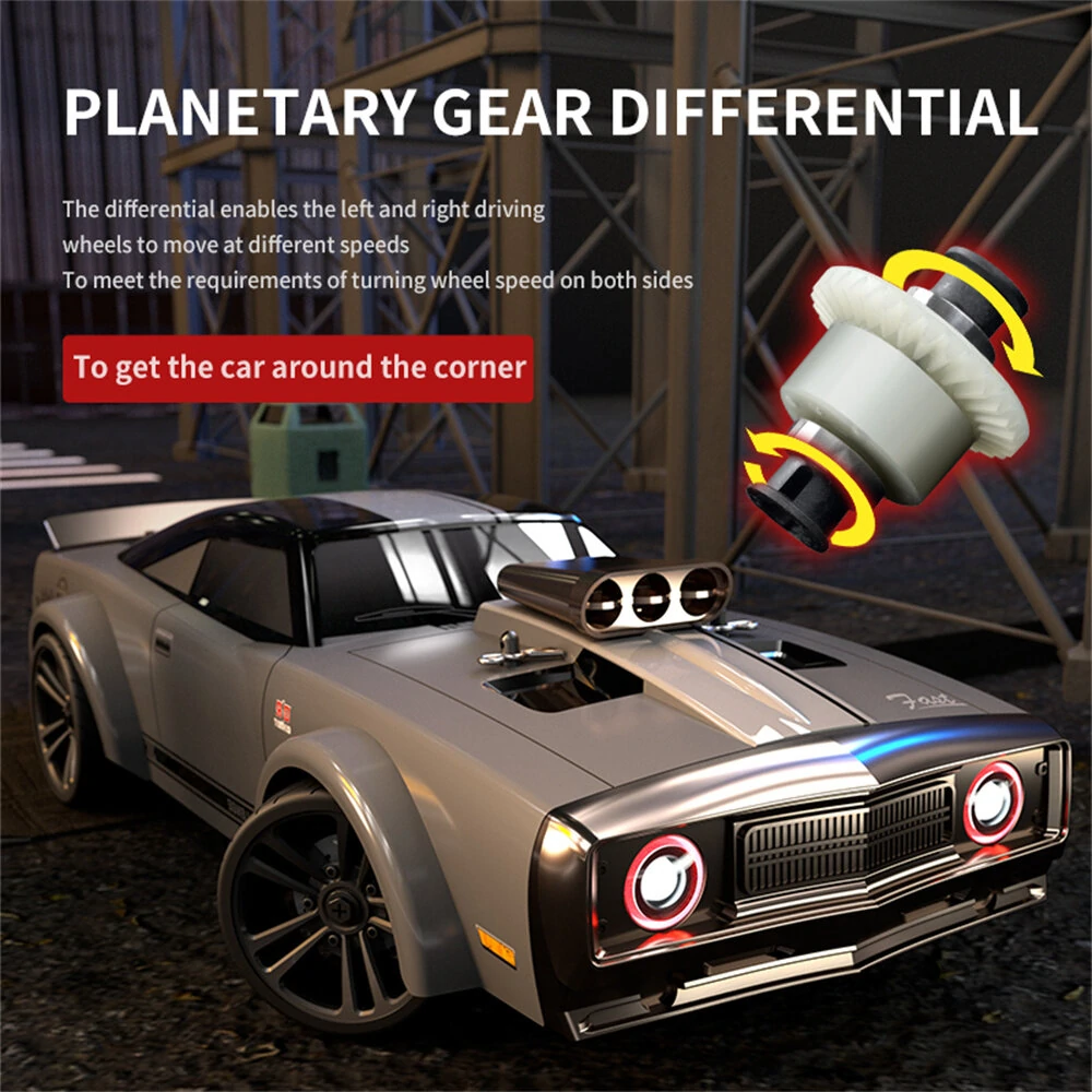 JJRC Q142 RTR 1/14 2.4G 4WD Drift RC Car Retro LED Light High Speed Full Proportional Flat On-Road Classic Vehicles Models Toys - Image 6