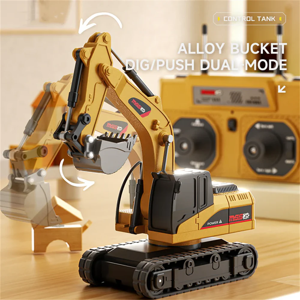 Z6750/Z6752/Z6753 RTR 1/64 2.4G Mini RC Car Alloy Forklift Excavator Dump Truck Support App Remote Controlled LED Light Sound Engineering Vehicle Two Speed Desktop Toys Model Collection Gift For Boys - Image 4