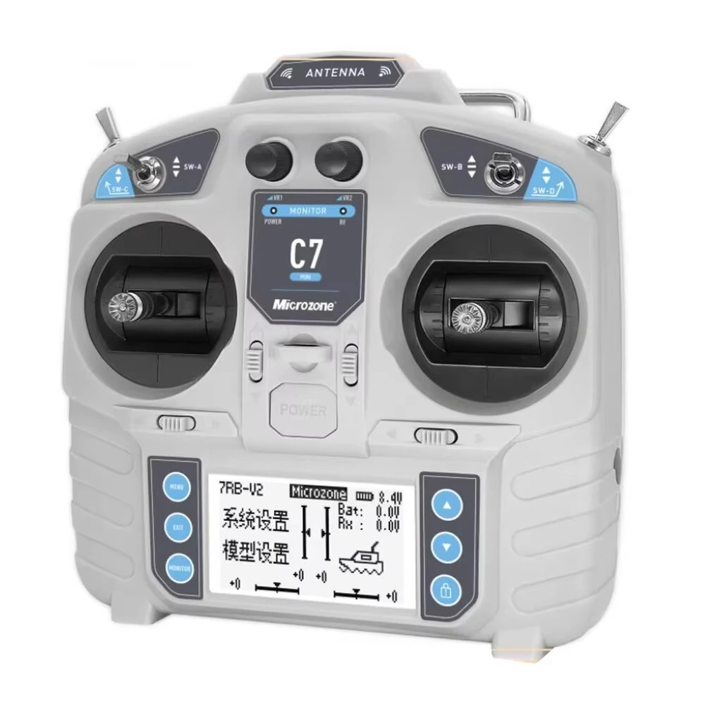 MicroZone MC7 C7 MINI 2.4GHz 8CH Radio Transmitter with MC8RE-V2 Receiver for RC Aircraft FPV Racer Drone Multirotor Helicopters - Image 2