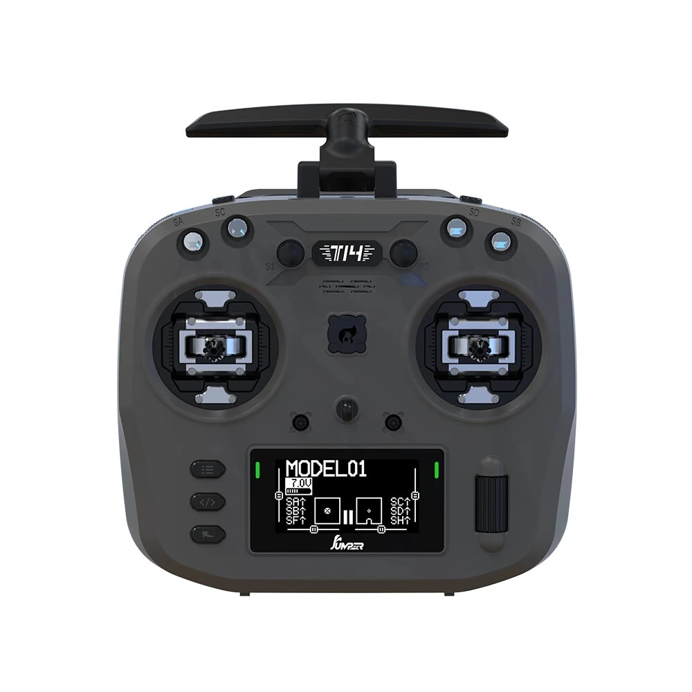 Jumper T14 Macaron Color 2.4GHz 1W ELRS Hall Sensor Gimbals 2.42" OLED Screen EdgeTX Radio Controller for FPV RC Racer Drone - Image 4