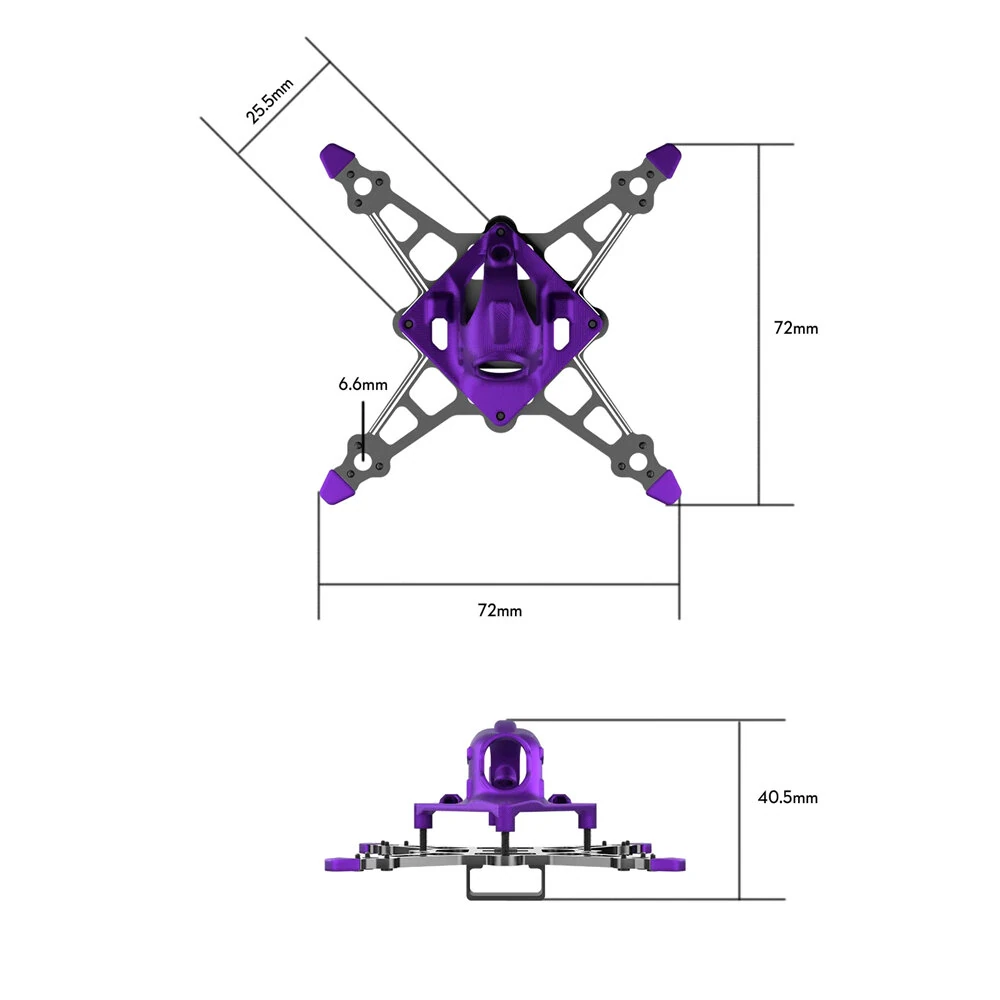 Flywoo Firefly16 Firefly18 1S Nano Baby V3 Frame Kit Compatible with DJI O4 / Analog / HDZero / Walksnail VTX for FPV Racing Drones - Image 6