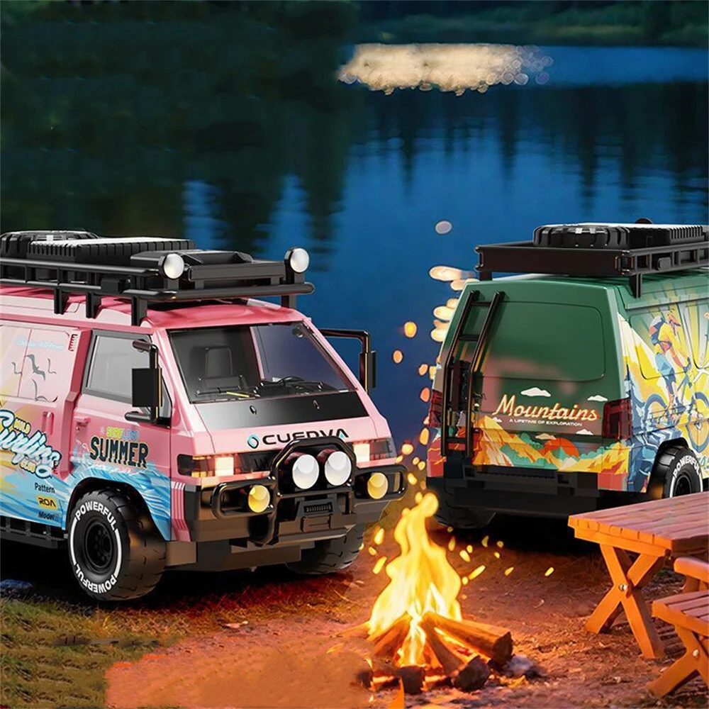 DLK 585-132 RTR 1/24 2.4G 4WD RC Car Sport Mini Bus Drift Off-Road Simulation Camping Van LED Light High Speed Remote Control Racing Micro Vehicles Model Adventure Toys - Image 2
