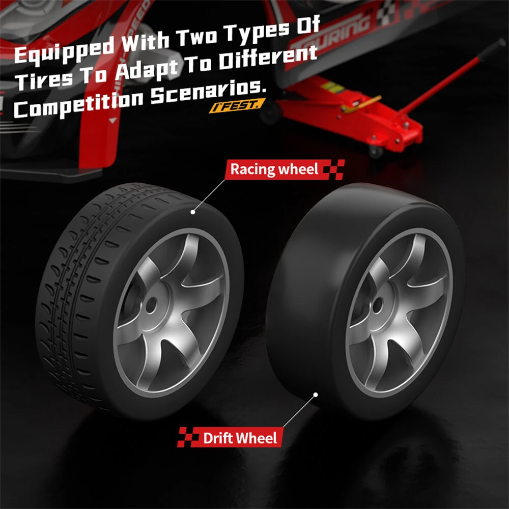 HW Y1806 RTR 1/16 2.4G 4WD Drift RC Car High Speed Racer LED Light Radio Control On-Road Racing Vehicle Model Boys Gifts Toys - Image 8