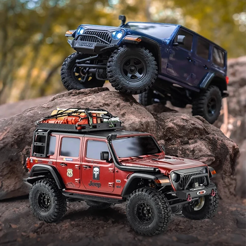 FMS 11804 EazyRC Thunder Storm RTR 1/18 2.4G 4WD RC Car 4x4 Off Road Climbing Truck Rock Crawler LED Lights Mini Simulation Vehicle Electric Remote Control Model Kids Adult Toys - Image 4