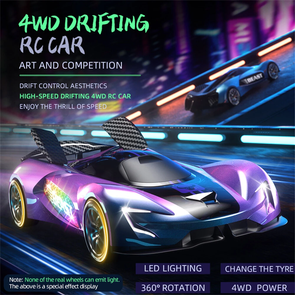 ZLL SG208 PRO RTR 1/24 2.4G 4WD Drift RC Car High Speed 360 Rotation Music Stunt LED Light On-Road Racing Vehicles Models Toys - Image 4