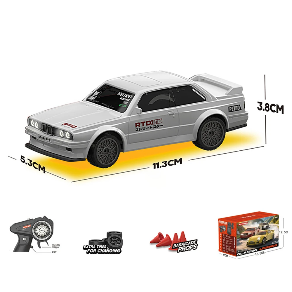 K1/K2/K3 RTR 1/43 2.4G 4WD Mini Drift RC Car Race LED Light Full Scale Desktop Remote Control High-Speed Motor On-Road Racing Vehicle Model Boys Gifts Toys - Image 8