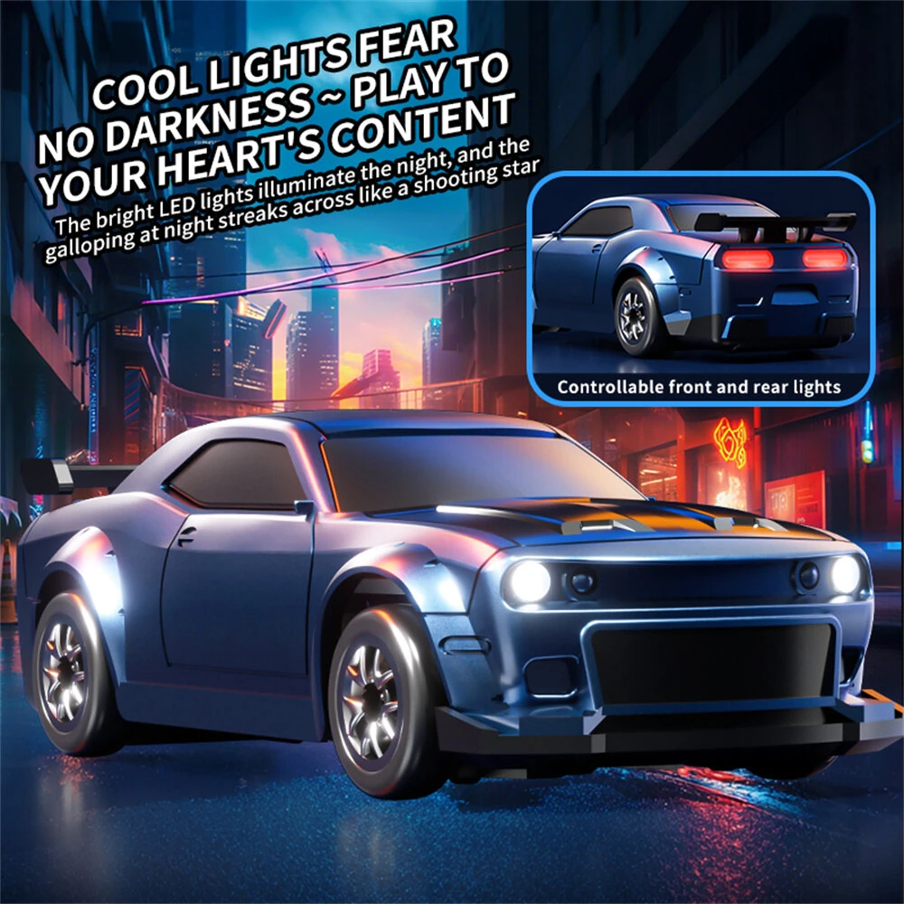 XCL-165 1/64 2.4G 4WD Drift RC Car Mini Racing LED Light Full Proportional Remote Control High Speed On-Road Racing Vehicle Model Boys Gifts Toys - Image 3