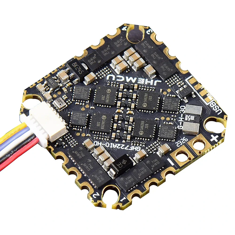 25.5x25.5mm JHEMCU GHF722AIO HD F7 OSD BlackBox Flight Controller with 5V BEC 40A BL_S 4in1 ESC 2-6S Support DJI O3 HD Digital System for RC FPV Racing Drone - Image 2