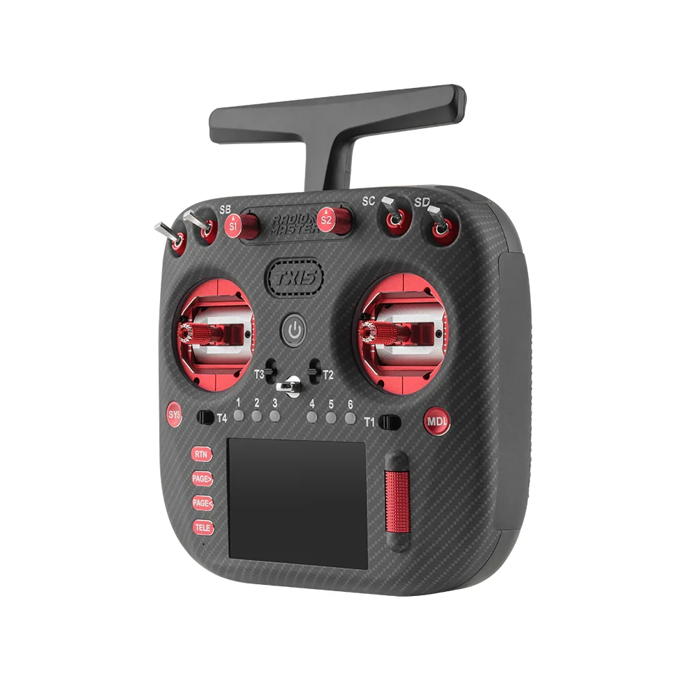 Radiomaster TX15 Max Built-in 2.4GHz/900MHz ELRS 16CH Radio Controller with AG02 CNC Hall Gimbal 3.5-Inch High-Visibility Color Touchscreen for FPV Racer Drones - Image 4
