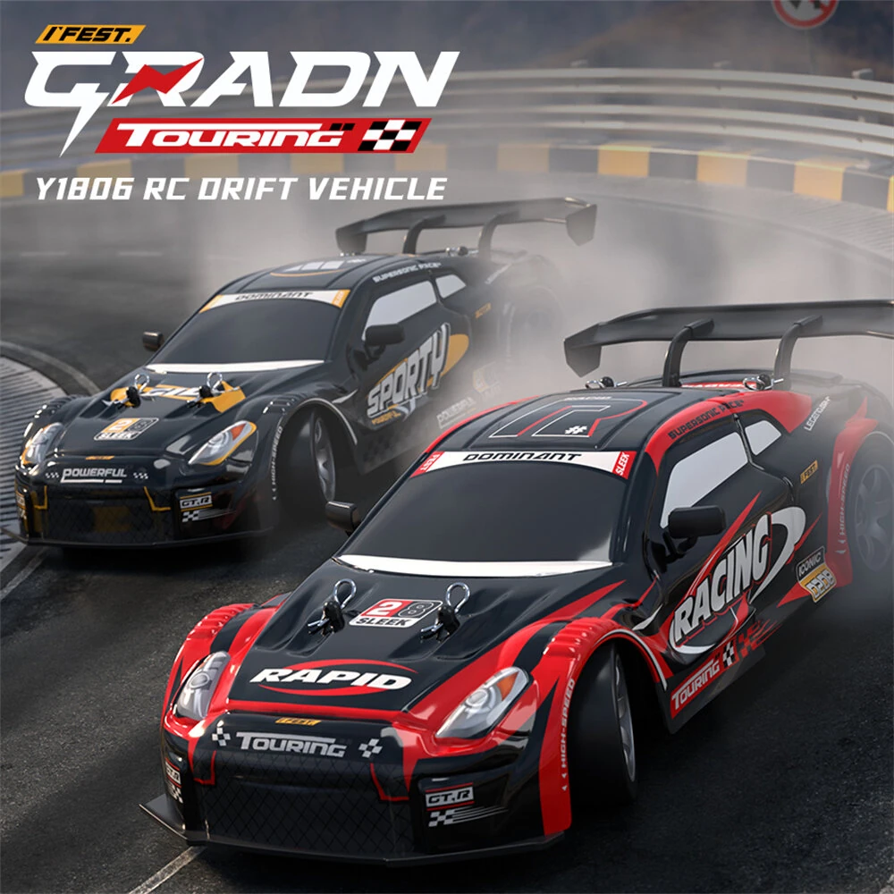 HW Y1806 RTR 1/16 2.4G 4WD Drift RC Car High Speed Racer LED Light Radio Control On-Road Racing Vehicle Model Boys Gifts Toys - Image 2