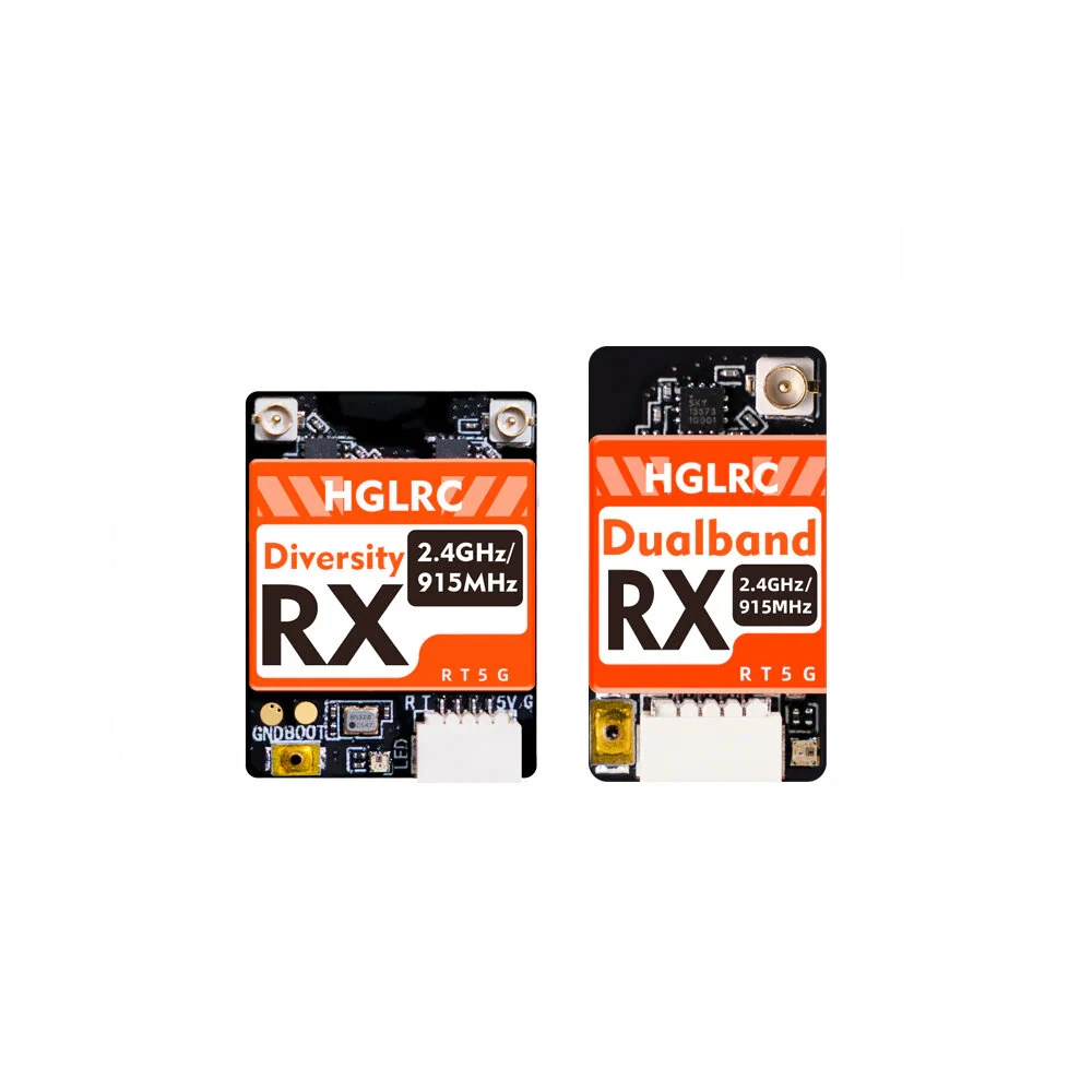 HGLRC Dualband RX Dual-Band 2.4GHz/915MHz Single/Dual Antenna IPEX 1 T-type Antenna True Diversity Gemini Receiver FPV Racer Drone - Image 3