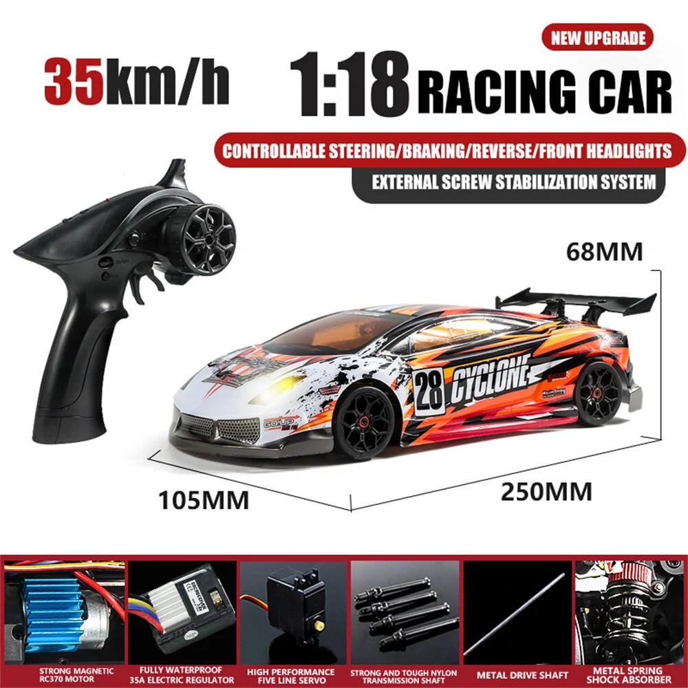 HBX 2192 2193 1/18 2.4G 4WD RC Car Drift LED Light High Speed Racing RTR Vehicles Models Full Propotional Control Electric Toys - Image 8