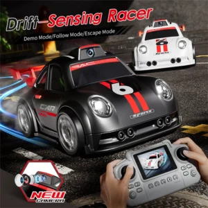 YLRC C6 Mini RC Drift Car with Dual Mode LED Lights Sound Optional HD Camera Screen Remote Control Smart Induction Following Children's Toys Gift Desktop Vehicles Models