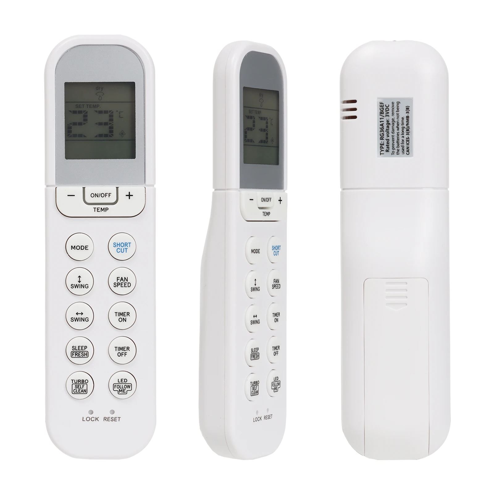 Air Conditioner Remote Control For Midea RG36A11-BGEF RG36B/BGE RG36F/BGEF RG36A/BGEF RG36B/BGEF Controller With Backlight Heat - Image 4