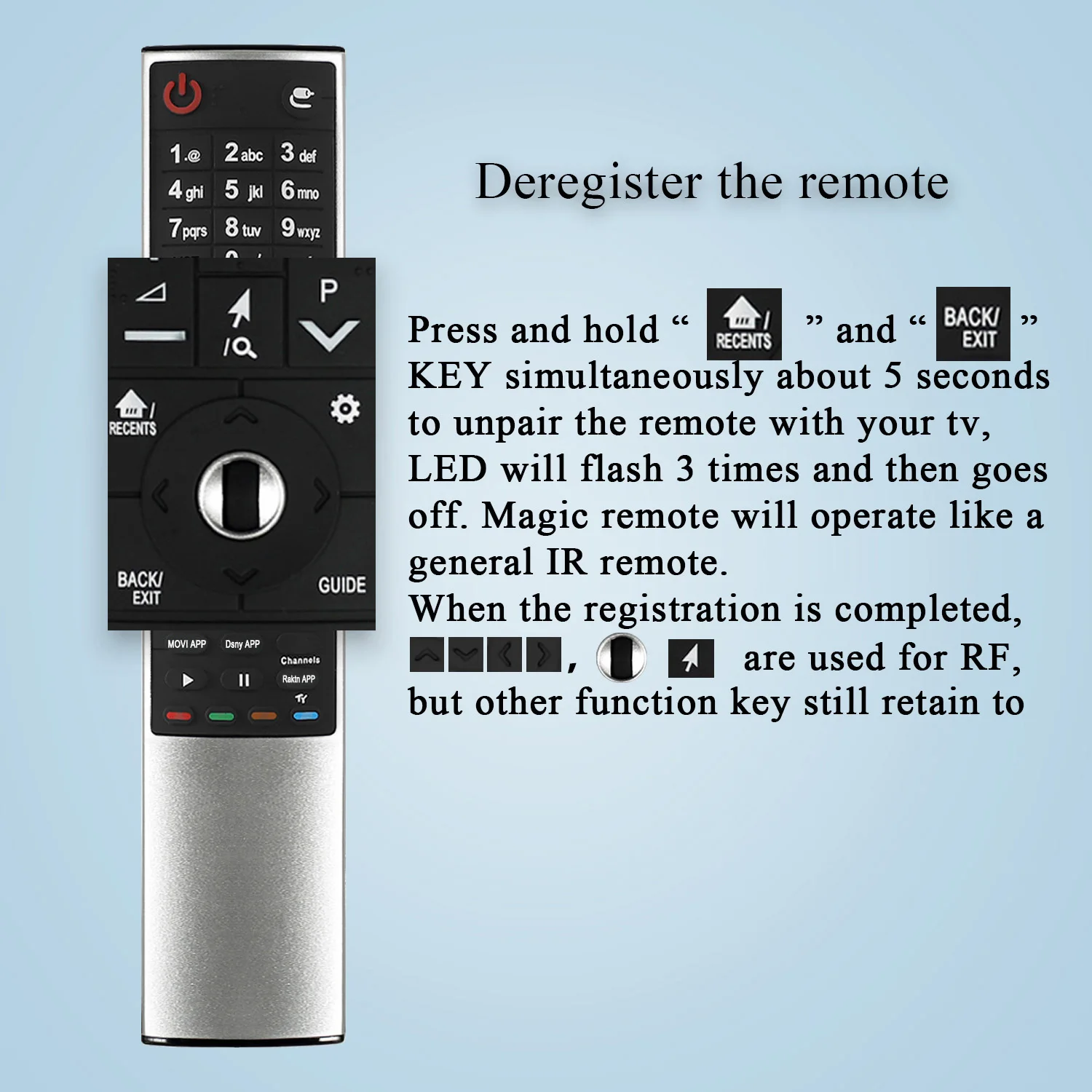 TV Remote Control Universal 2.4G Magic Mouse Remote Contro - Image 3