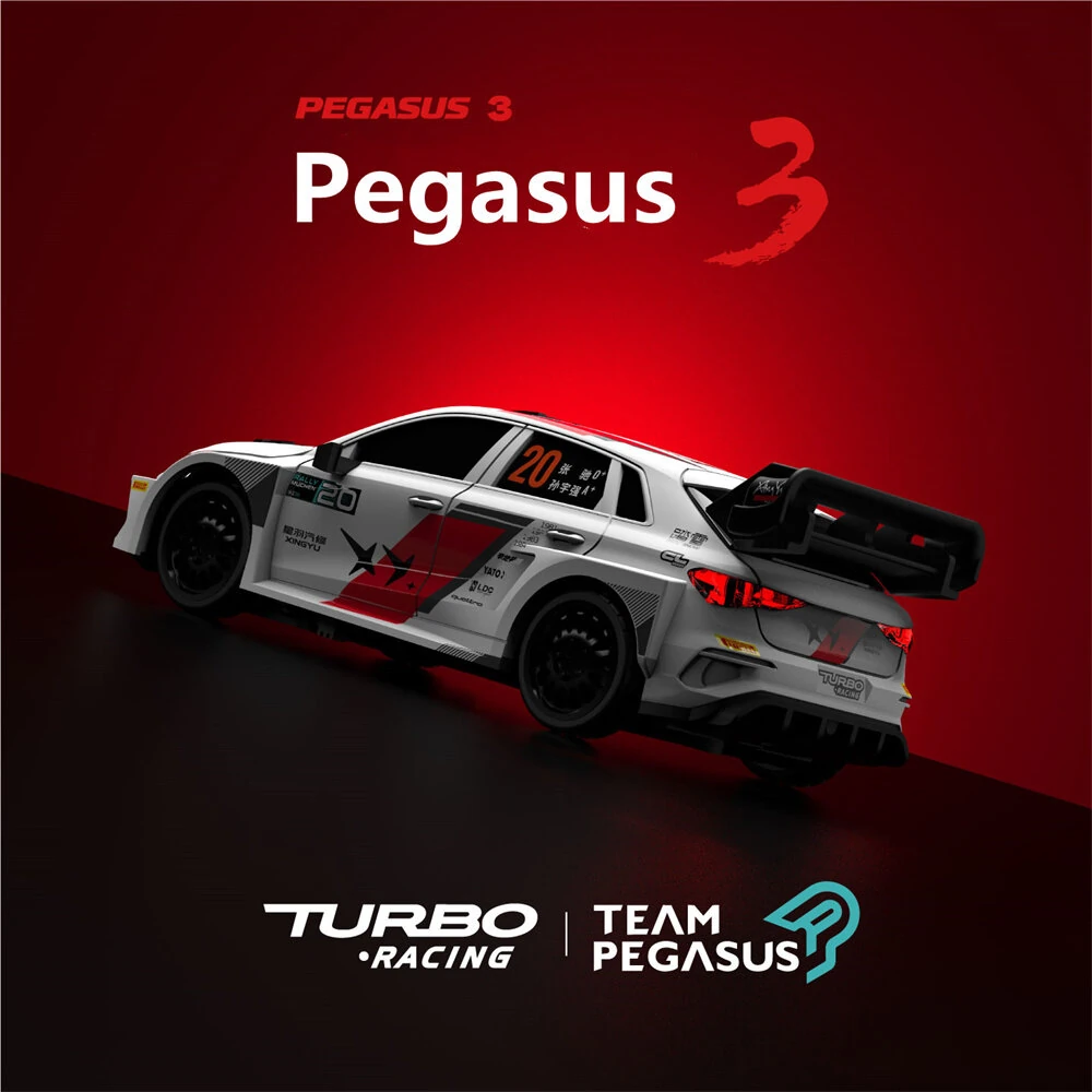 Turbo Racing for Pegasus 3 C78 2026 Official Licensed Co-Branded Edition RTR 1/76 2.4G RWD Mini Sports Drift RC Car LED Light Full Proportional Remote Control Ultra Micro Racing Vehicles Models Toys - Image 8