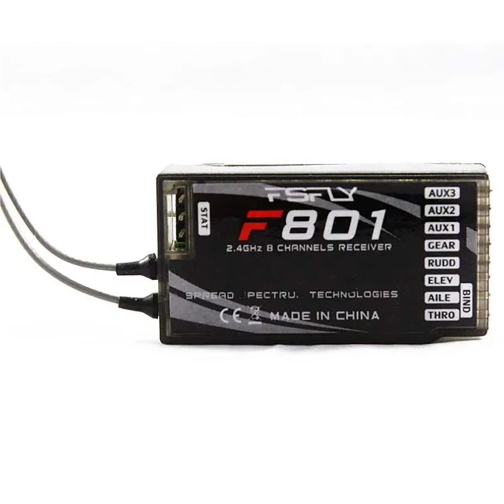 FSFLY F801 2.4GHz 8CH PPM DSM-X/DSM2 Receiver Support Spektrum DX6 DX7 DX8 DSM2 JR Transmitter for RC Helicopters Airplane - Image 3