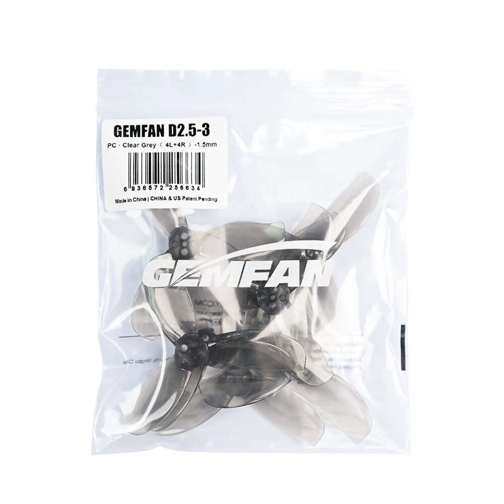 4Pairs Gemfan D2.5-3 2524 2.5 Inch 3-Blades PC Propeller 1.5mm Shaft 3 Holes Suitable for DJI O4 HD VTX 1404 4600KV Motors RC FPV Drone Racing - Image 6