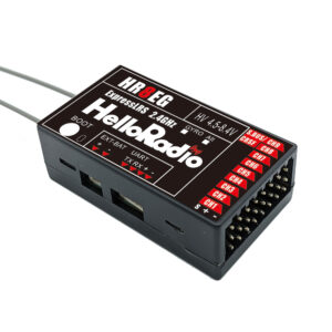 HelloRadioSky HR8EG 2.4GHz 9CH ELRS Dual Antenna PWM Receiver for RC Airplane