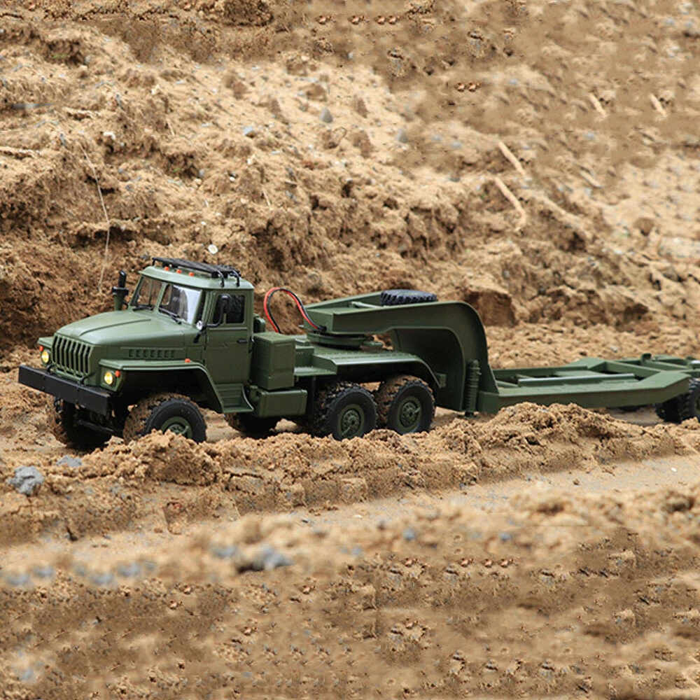 WPL B36-3 Ural 1/16 2.4G 6WD RTR Rc Car Military Truck With Trailer Rock Crawler Vehicle Models Toy Proportional Control - Image 2