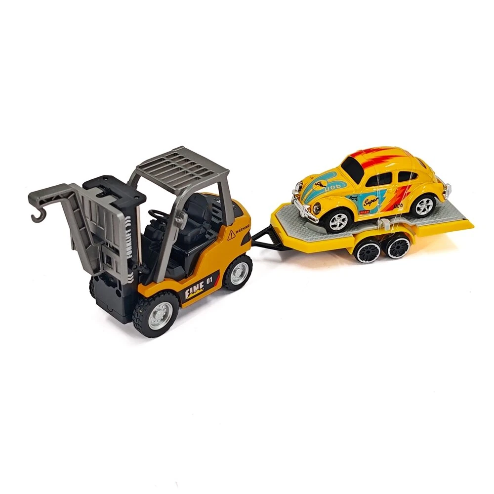 TRASPED HG4-244 RTR 1/64 2.4G Mini RC Car Alloy Forklift with Trailer Suppprt App Remote Control LED Light Sound Engineering Vehicle Desktop Toys Model Collection Gift For Boys - Image 8