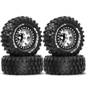 4PCS Redspider 1.9" Wheel Hub 95mm Tires for 1/10 1/12 LC80 MJX H12Y H12Y+ RC Climbing Car Vehicle Models Spare Parts