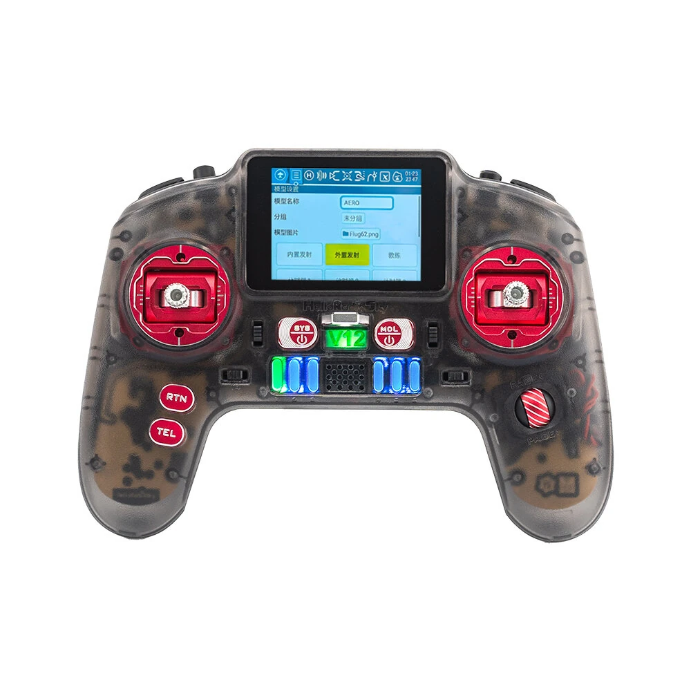 HelloRadioSky V12CNCMAX 2.4GHz Dual Frequency ELRS Radio H7 1000mW 2.4Inch Color Screen Display Hall CNC Aluminum Gimbal Remote Controller for FPV Racer Drone RC Airplane Helicopter - Image 3