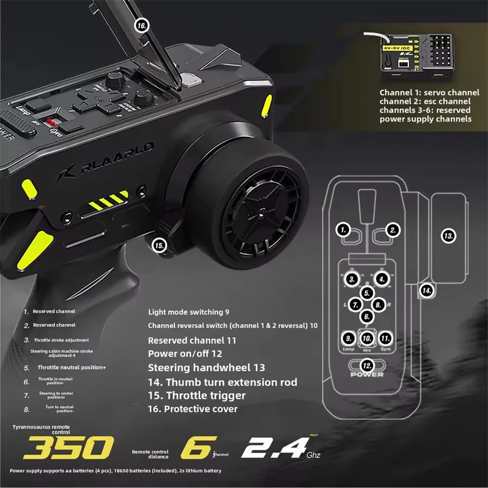 Rlaarlo Storm for Breaker SBK10 RTR 1/10 2.4G 4WD 80km/h 3S Brushless RC Car Off-Road Truck CNC Aluminum Chassis Oil Shocks Central Diff Drive Racing Vehicles Models Toys Metal Carbon Fiber Version - Image 9