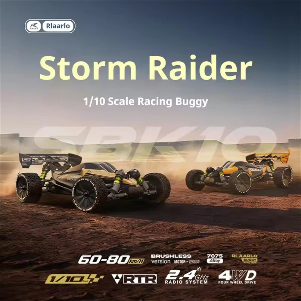 Rlaarlo Storm for Breaker SBK10 RTR 1/10 2.4G 4WD 80km/h 3S Brushless RC Car Off-Road Truck CNC Aluminum Chassis Oil Shocks Central Diff Drive Racing Vehicles Models Toys Metal Carbon Fiber Version - Image 7