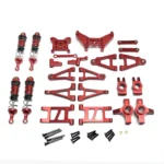 Upgrade Parts For MJX 14301 14302 14303 Metal Suspension Arm Steering Cup Shock Absorber Steering Assembly Shock Tower Set 1/14 RC Car Parts