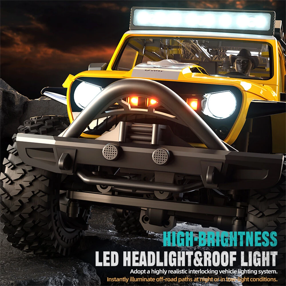 ZLL SG206 PRO/MAX RTR 1/20 2.4G 4WD Brushed/Brushless RC Car Wrangler Rock Crawler Off-Road Climbing Truck LED Lights Metal Frame Full Proportional Vehicles Models Toys - Image 6