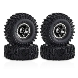 4PCS Upgraded 1 Inch Aluminum Alloy Blade Wheels JC Tire for TRX4M SCX24 FMS24 1/18 Climbing Rock Crawler RC Cars Vehicles Models Spare Parts Accessories