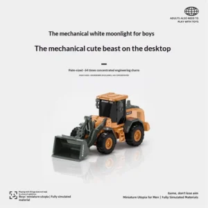 Z6758 1/64 2.4G Mini RC Car Alloy Bulldozer Loader Truck Support App Remote Controlled Full Scale Engineering Vehicle Two Speed Desktop Toys Model Collection Gift For Boys