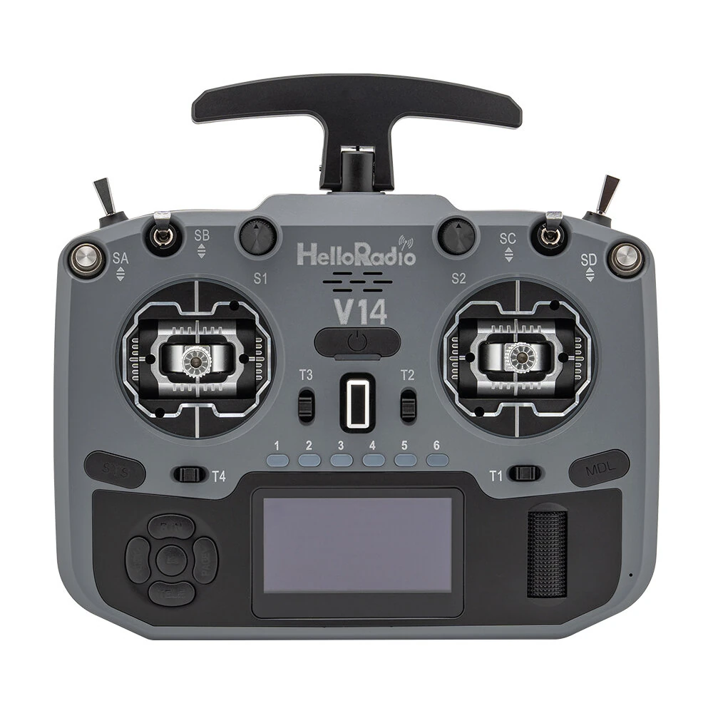 HelloradioSky V14 MAX R9 2.4GHz Built-in 1000mW ELRS/4IN1 CNC Metal RDC90 Gimbal Open Source EdgeTX Radio Transmitter OLED Screen for FPV Racing Drone - Image 3