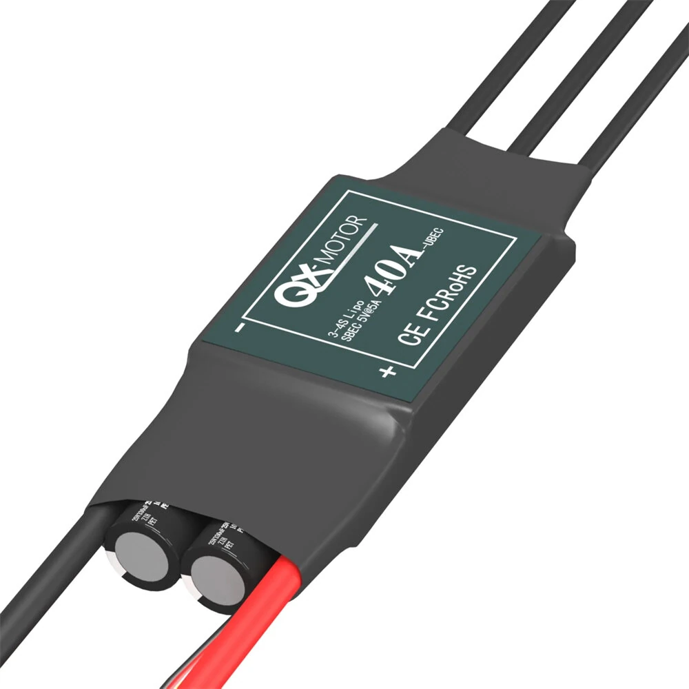 QX-Motor 40A Brushless ESC 2-6S No BEC / 3-4S With 5V 5A BEC for RC Airplane Fixed Wing - Image 8