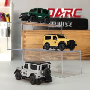 LDARC R01 1/64 2.4G RWD RC Car Micro Rock Crawler Mini Climbing Truck LED Light 3 Speed Off-Road Vehicles Models Remote Control Racing Full Proportional Toys 60 Minutes Working Time