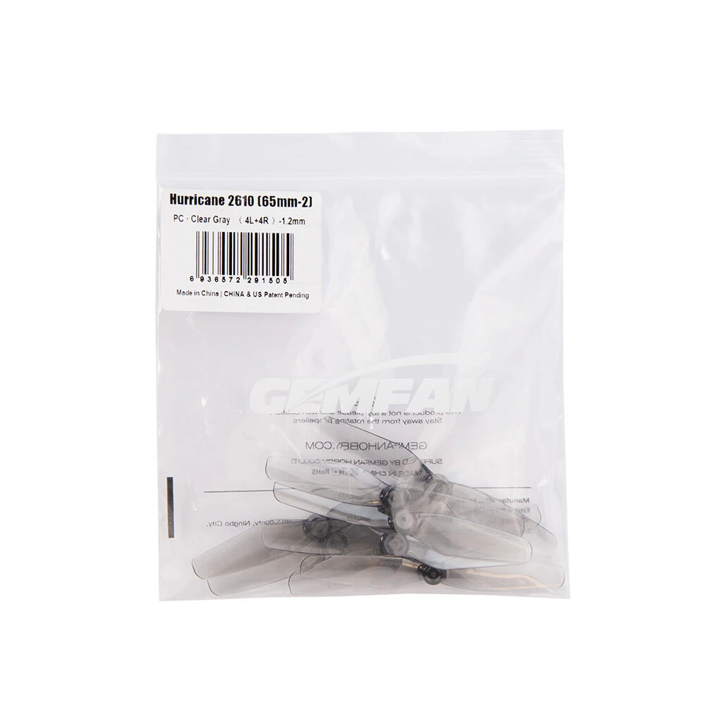 4 Pairs Gemfan 2610 2.6 Inch 2 Blades Propeller 1.2mm / 1.5mm Shaft Hole for 120mm Freestyle RC FPV Racing Drones - Image 6