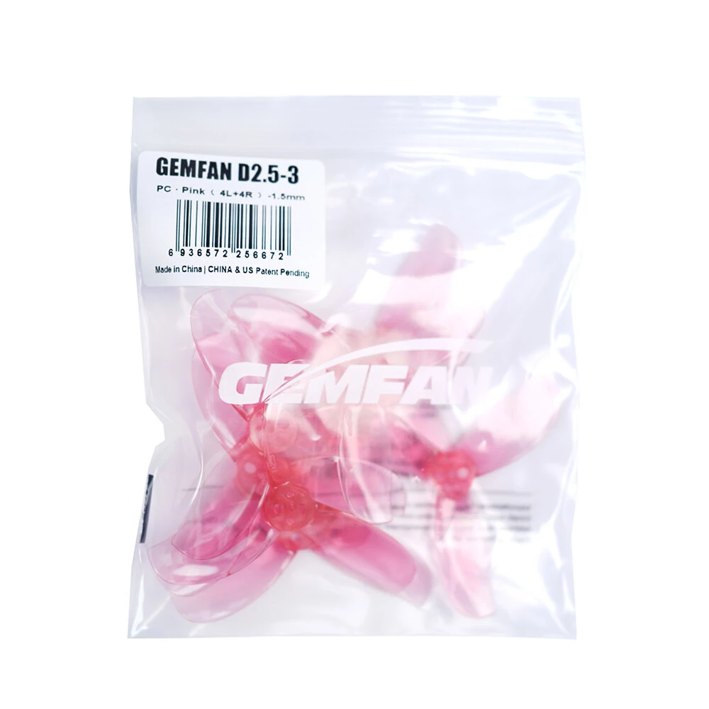 4Pairs Gemfan D2.5-3 2524 2.5 Inch 3-Blades PC Propeller 1.5mm Shaft 3 Holes Suitable for DJI O4 HD VTX 1404 4600KV Motors RC FPV Drone Racing - Image 8